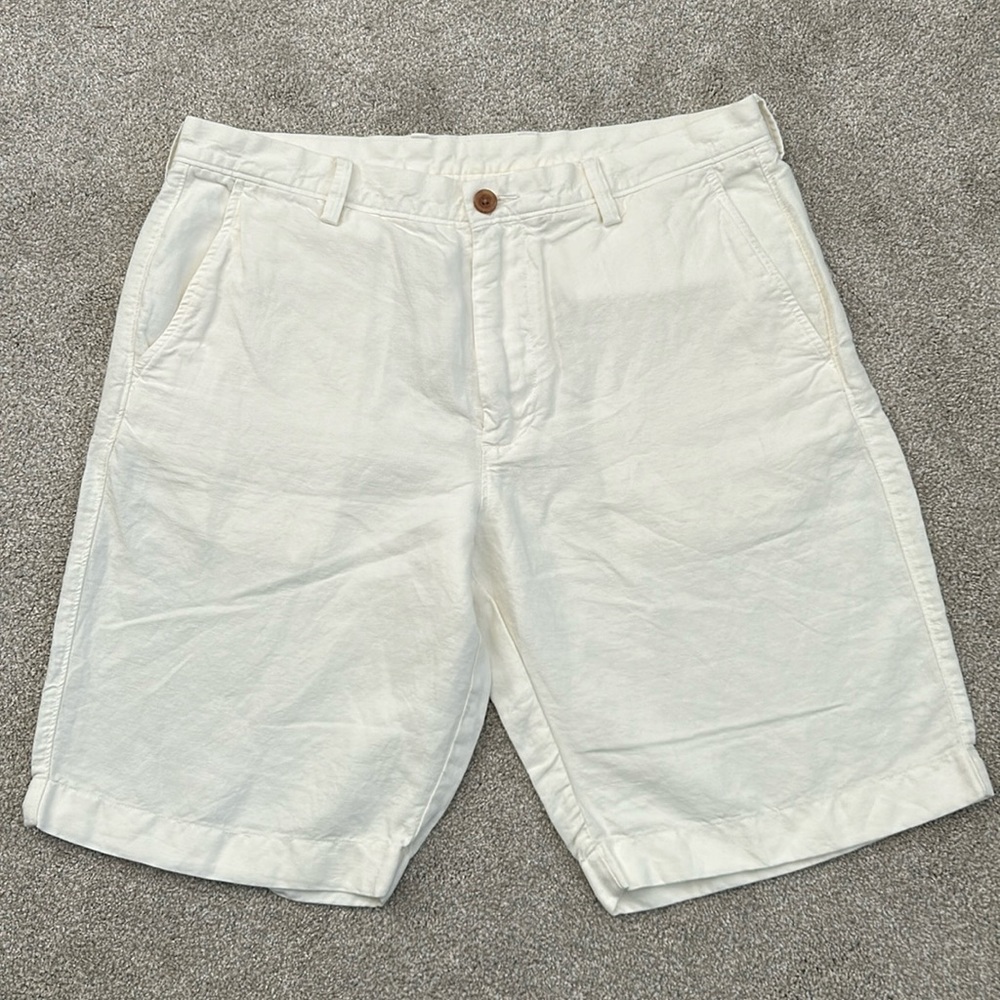 J Crew | Men’s 35W Linen Cotton Blend shorts EUC